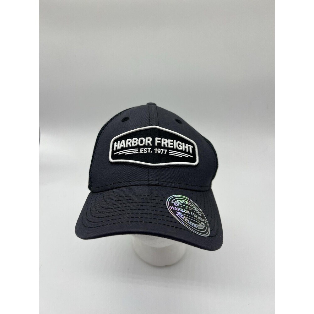 Harbor Freight Hat Cap Snap Back One Size Blue Trucker Mesh Workwear Mens